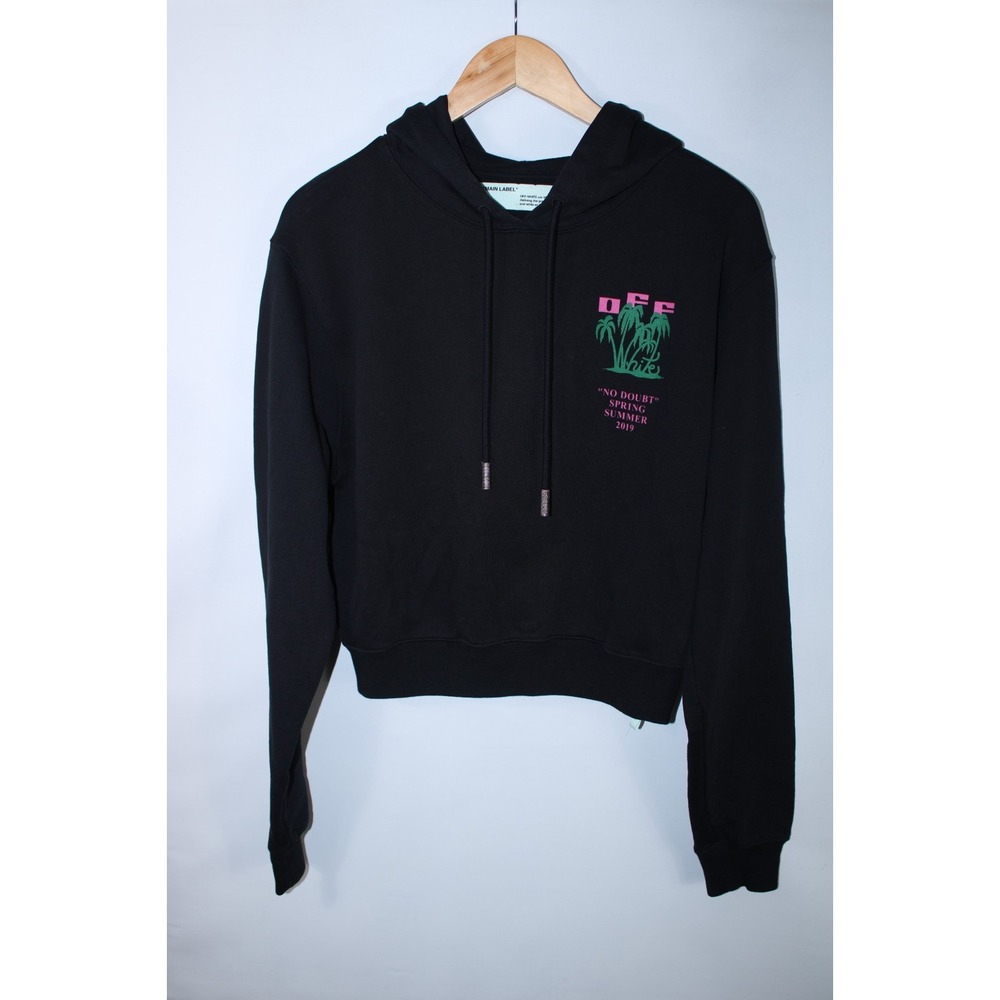 Off-White Women's XS Black No Doubt Spring Summer 2019 Hoodie